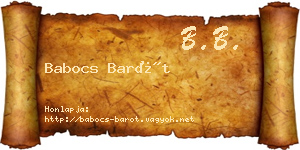 Babocs Barót névjegykártya